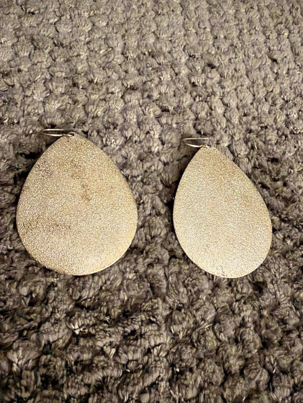 Textured Teardrop Earrings in silver
